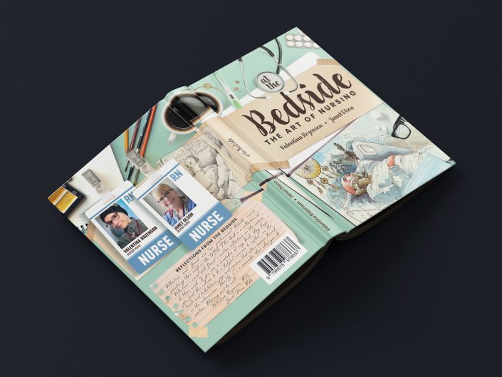 English book cover design for Bedtime, written by a practicing nurse — short stories and sketches from medical life