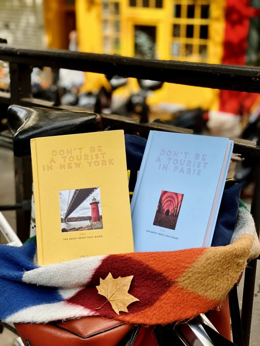Book cover design for Don’t Be a Tourist in New York and Don’t Be a Tourist in Paris — a modern city guide for authentic travelers